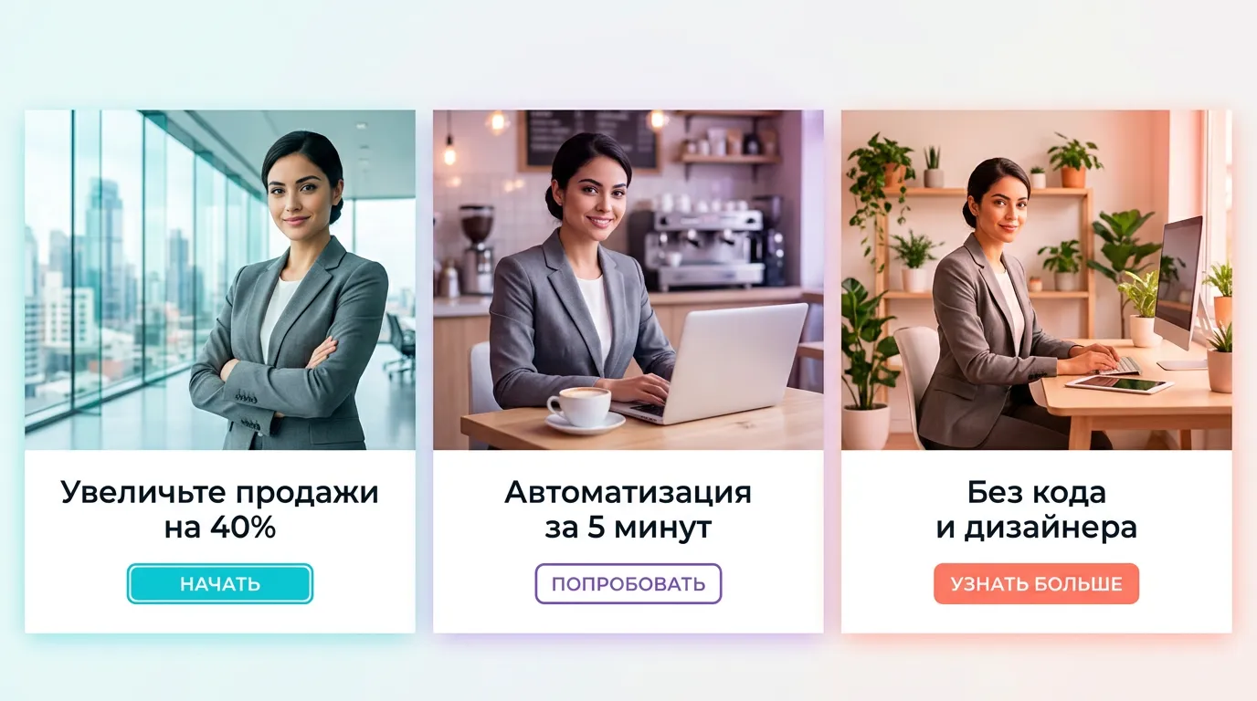 Десятки креативов за минуты