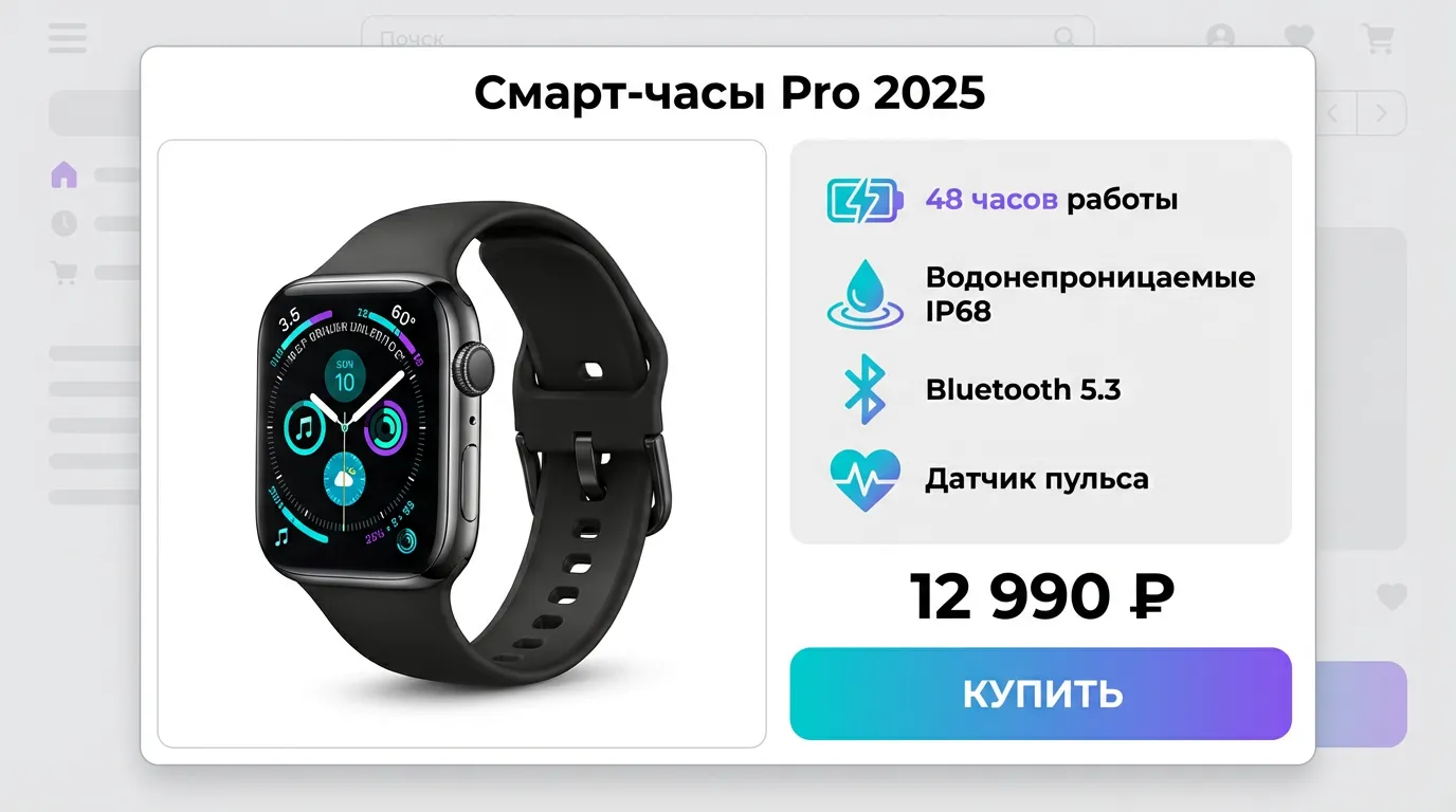 Продающие карточки с инфографикой